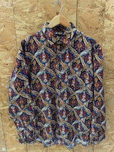 Vintage AMPARO Men's Size XL 43 Paisley Print Long Sleeve Button-Down Crazy Shirt